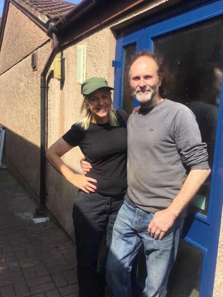 Image of Cath Cooper and Neil Wilson outside the Backyard Theatre[44]